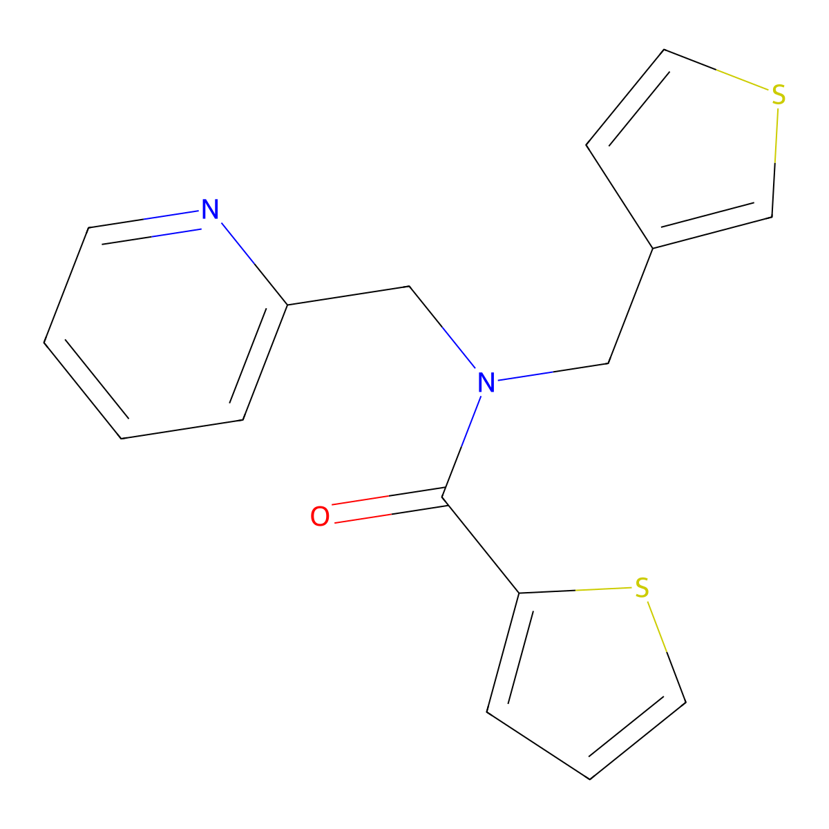 N-(pyridin-2-ylmethyl)-N-(thiophen-3-ylmethyl)thiophene-2-carboxamide molecular structure, CAS 1234934-50-9