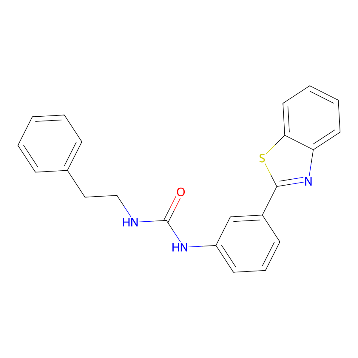 3-[3-(1,3-Benzothiazol-2-yl)phenyl]-1-(2-phenylethyl)urea molecular structure, CAS 1234939-69-5