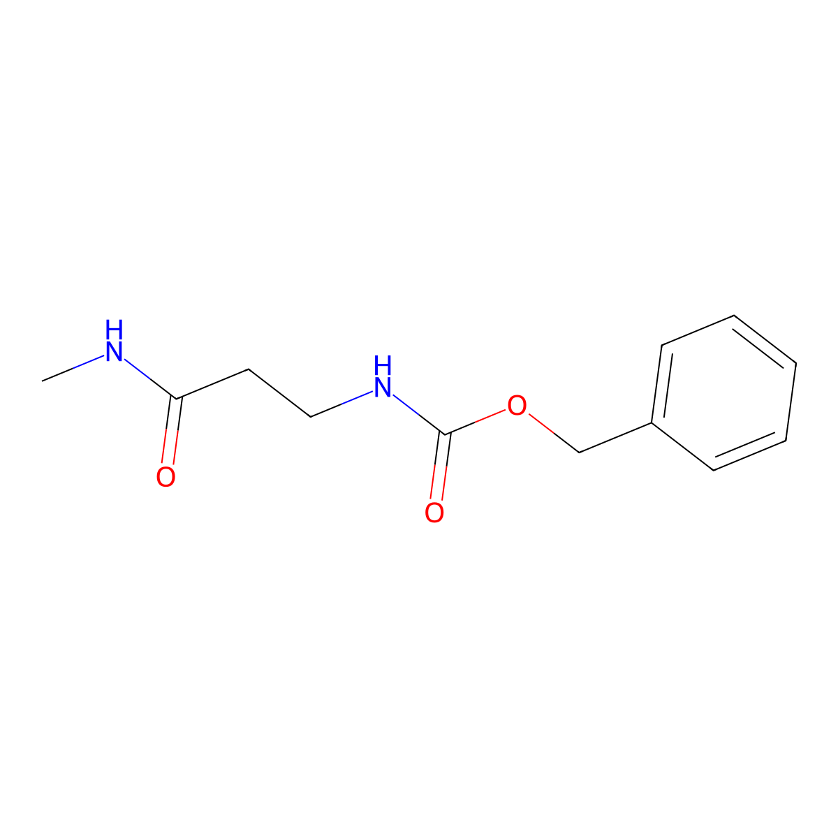 Benzyl (3-(methylamino)-3-oxopropyl)carbamate molecular structure, CAS 123494-21-3