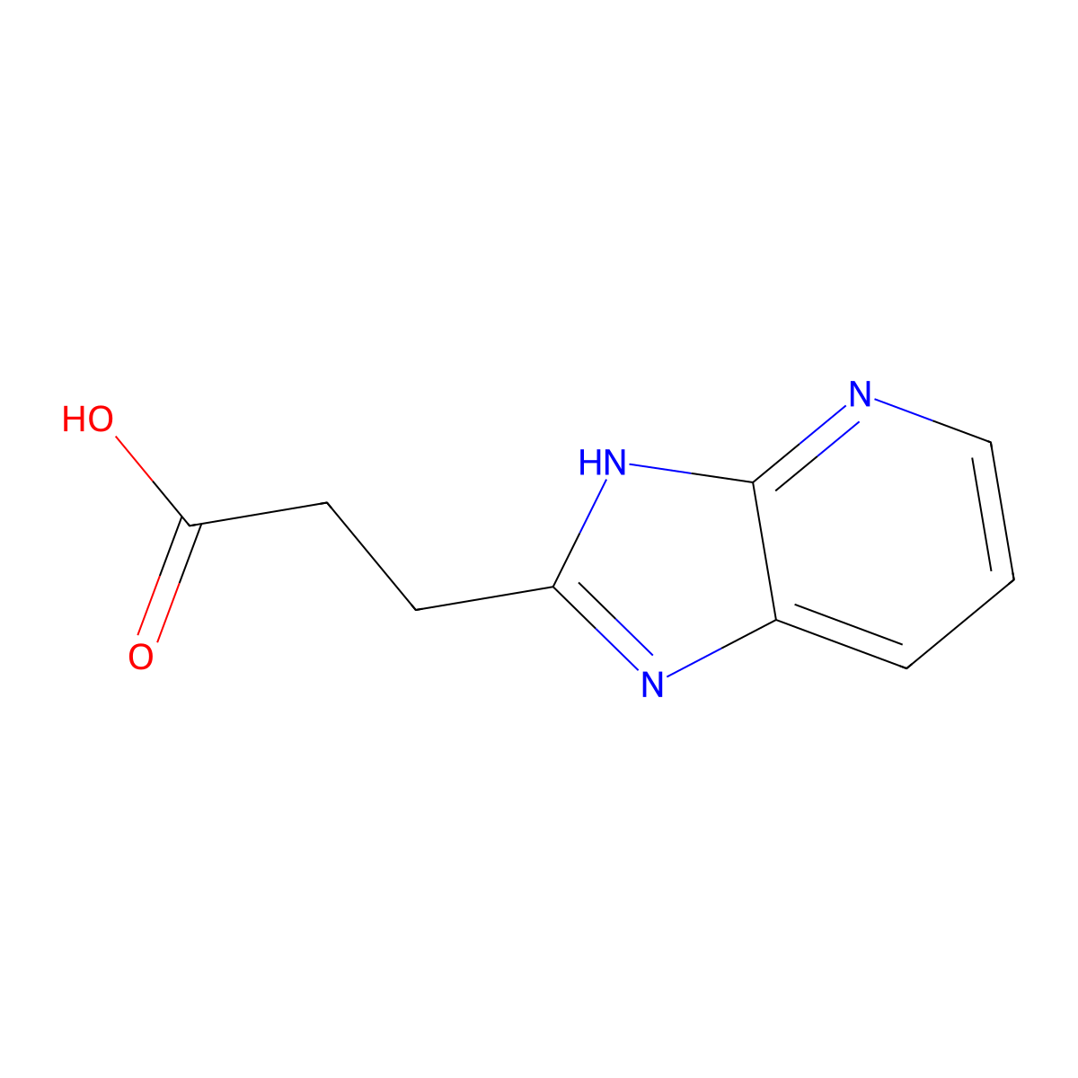 3-(2-Imidazo(4,5-b)pyridine)propionic acid molecular structure, CAS 123494-73-5