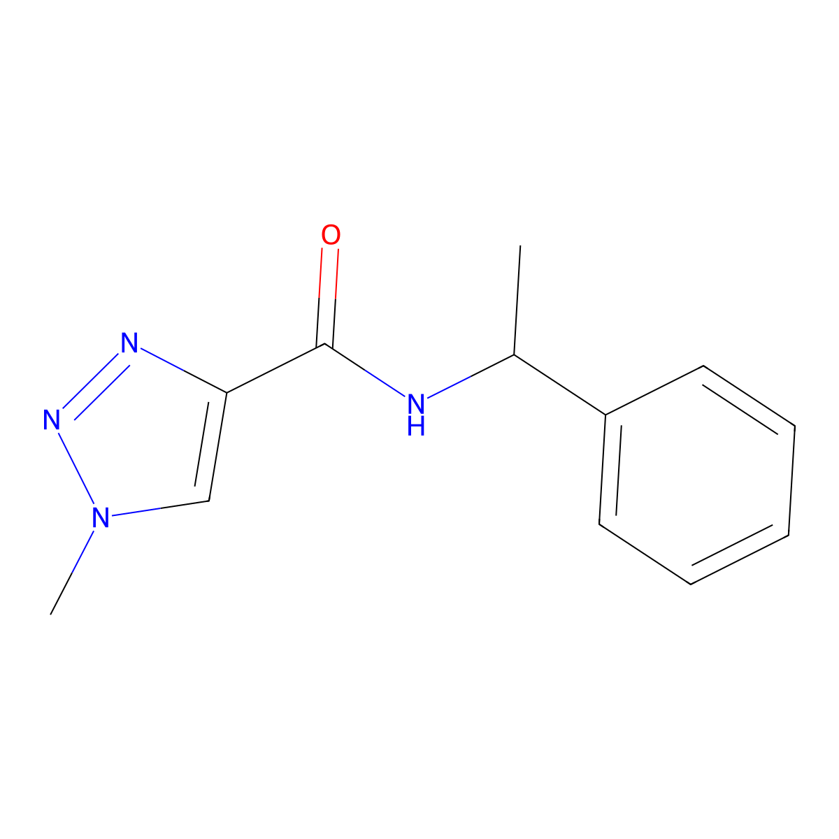 1-methyl-N-(1-phenylethyl)-1H-1,2,3-triazole-4-carboxamide molecular structure, CAS 1234943-20-4