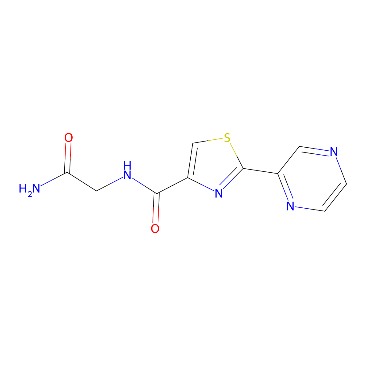 N-(2-amino-2-oxoethyl)-2-(pyrazin-2-yl)thiazole-4-carboxamide molecular structure, CAS 1234944-30-9