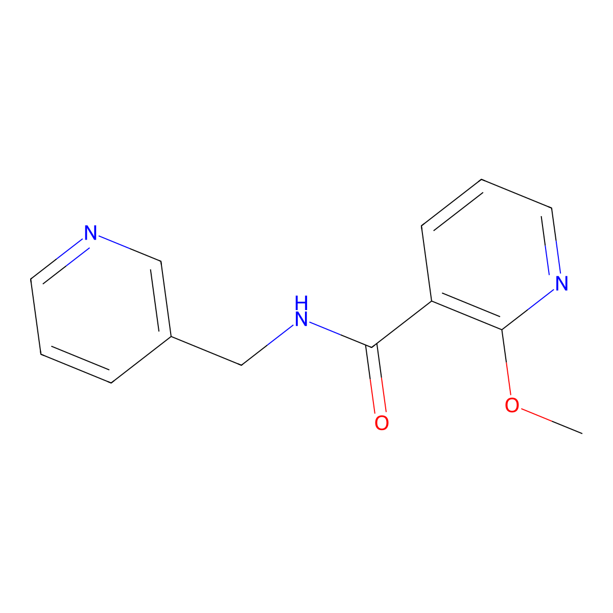 2-methoxy-N-[(pyridin-3-yl)methyl]pyridine-3-carboxamide molecular structure, CAS 1234946-39-4