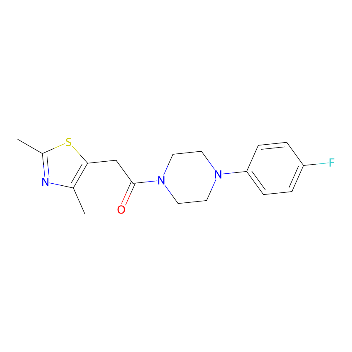 2-(2,4-Dimethyl-1,3-thiazol-5-yl)-1-[4-(4-fluorophenyl)piperazin-1-yl]ethan-1-one molecular structure, CAS 1234949-79-1