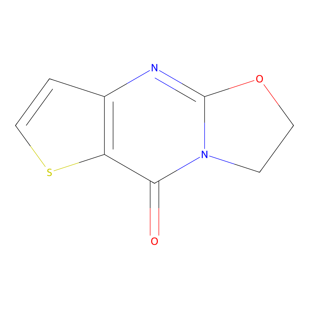 2,3-Dihydro-5H-oxazolo(3,2-a)thieno(3,2-d)pyrimidin-5-one molecular structure, CAS 123495-11-4