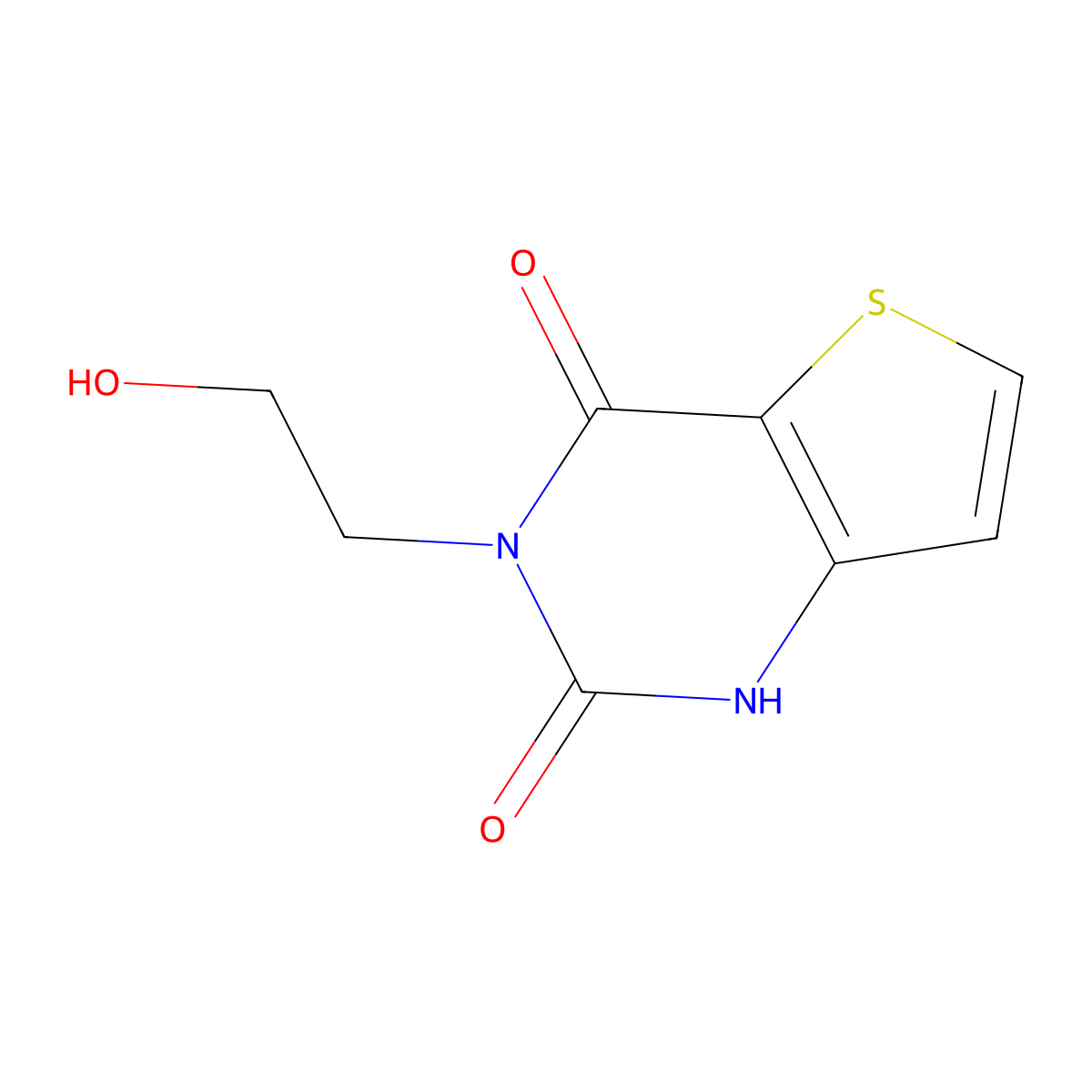 3-(2-Hydroxyethyl)thieno[3,2-d]pyrimidine-2,4(1H,3H)-dione molecular structure, CAS 123495-12-5