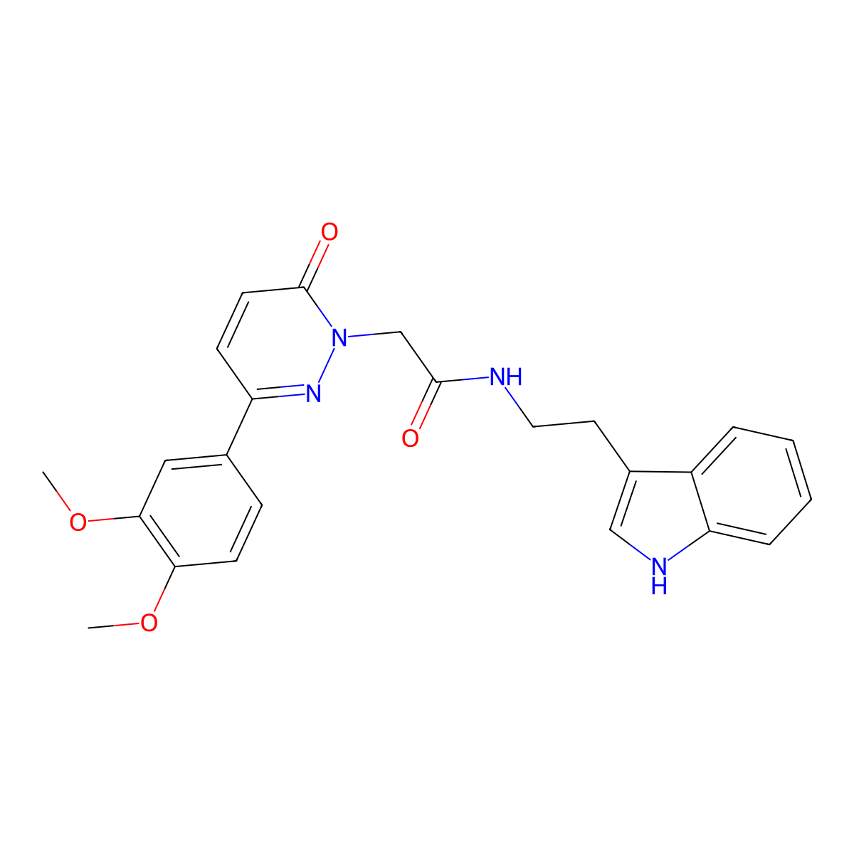 N-(2-(1H-indol-3-yl)ethyl)-2-(3-(3,4-dimethoxyphenyl)-6-oxopyridazin-1(6H)-yl)acetamide molecular structure, CAS 1234951-96-2