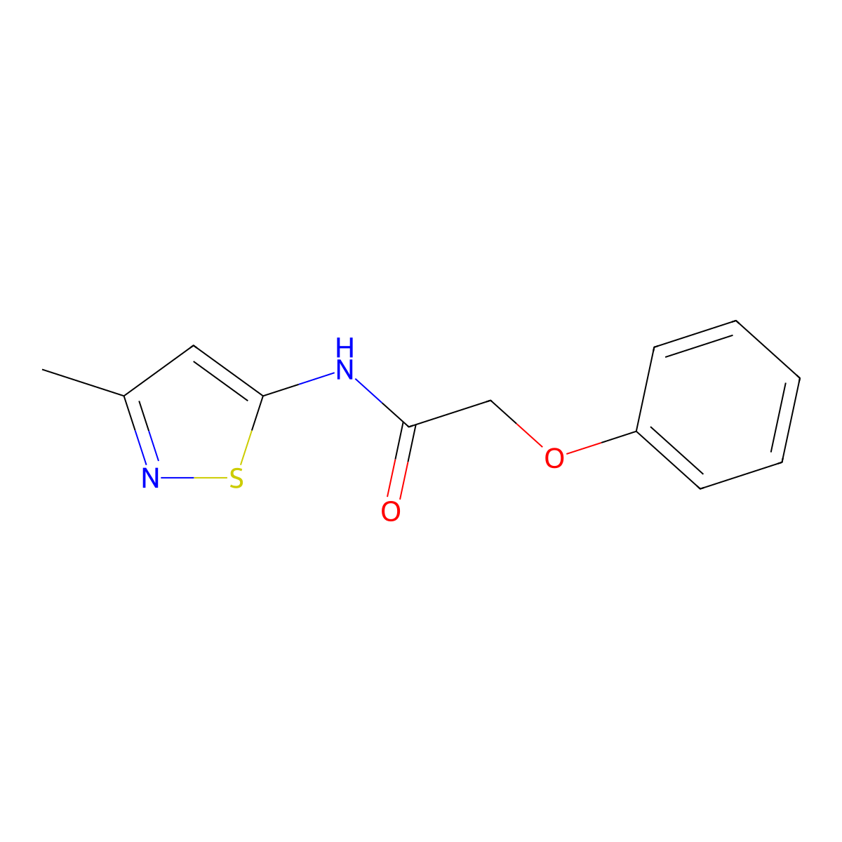 N-(3-methylisothiazol-5-yl)-2-phenoxyacetamide molecular structure, CAS 1234955-18-0
