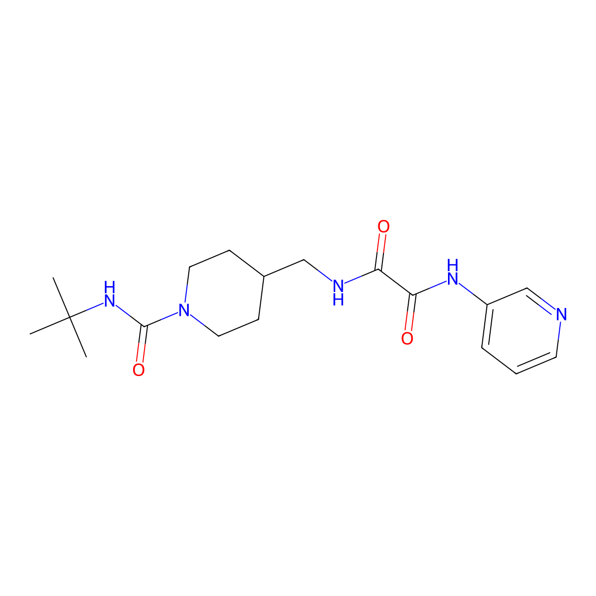 N1-((1-(tert-butylcarbamoyl)piperidin-4-yl)methyl)-N2-(pyridin-3-yl)oxalamide molecular structure, CAS 1234955-69-1