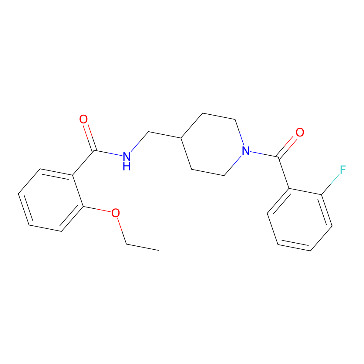 2-ethoxy-N-((1-(2-fluorobenzoyl)piperidin-4-yl)methyl)benzamide molecular structure, CAS 1234955-98-6