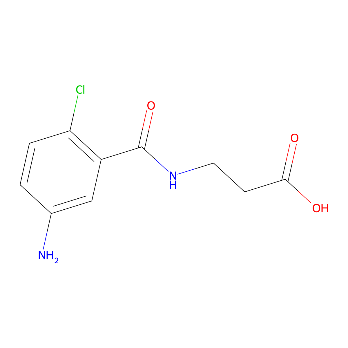 N-[(5-amino-2-chlorophenyl)carbonyl]-beta-alanine molecular structure, CAS 1234971-80-2