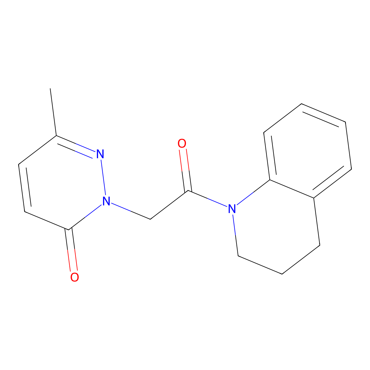 2-(2-(3,4-dihydroquinolin-1(2H)-yl)-2-oxoethyl)-6-methylpyridazin-3(2H)-one molecular structure, CAS 1234972-06-5