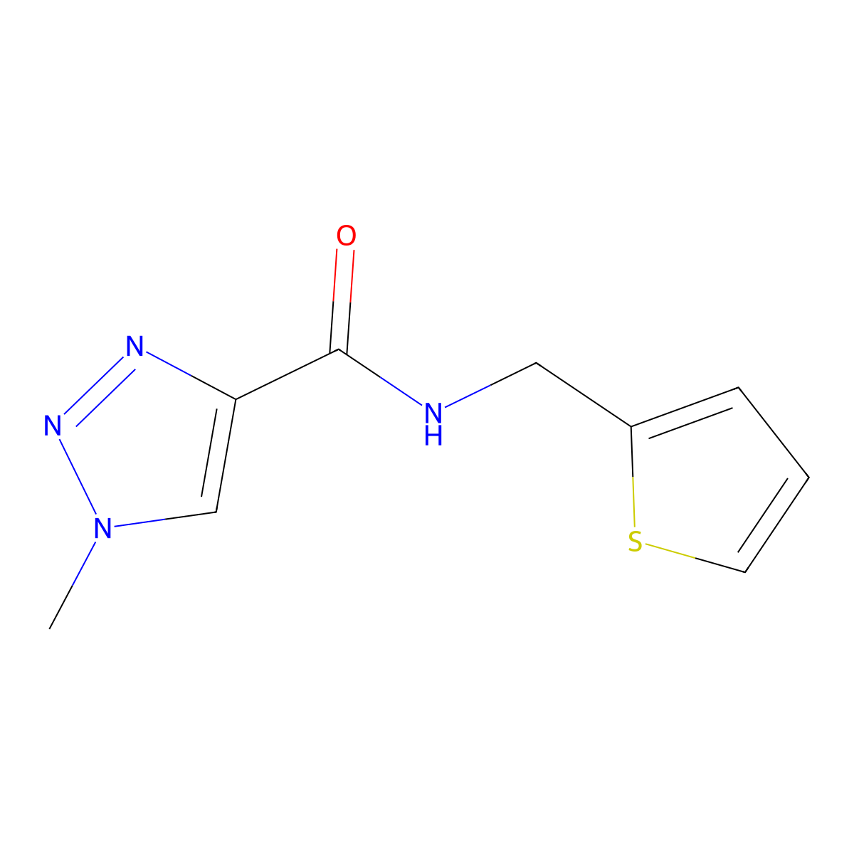 1-methyl-N-(thiophen-2-ylmethyl)-1H-1,2,3-triazole-4-carboxamide molecular structure, CAS 1234979-96-4