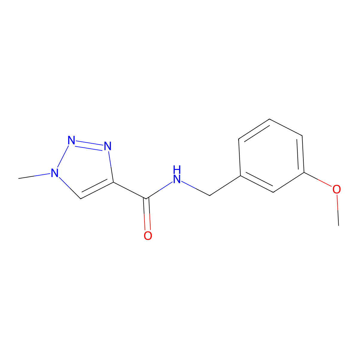 N-(3-methoxybenzyl)-1-methyl-1H-1,2,3-triazole-4-carboxamide molecular structure, CAS 1234983-90-4