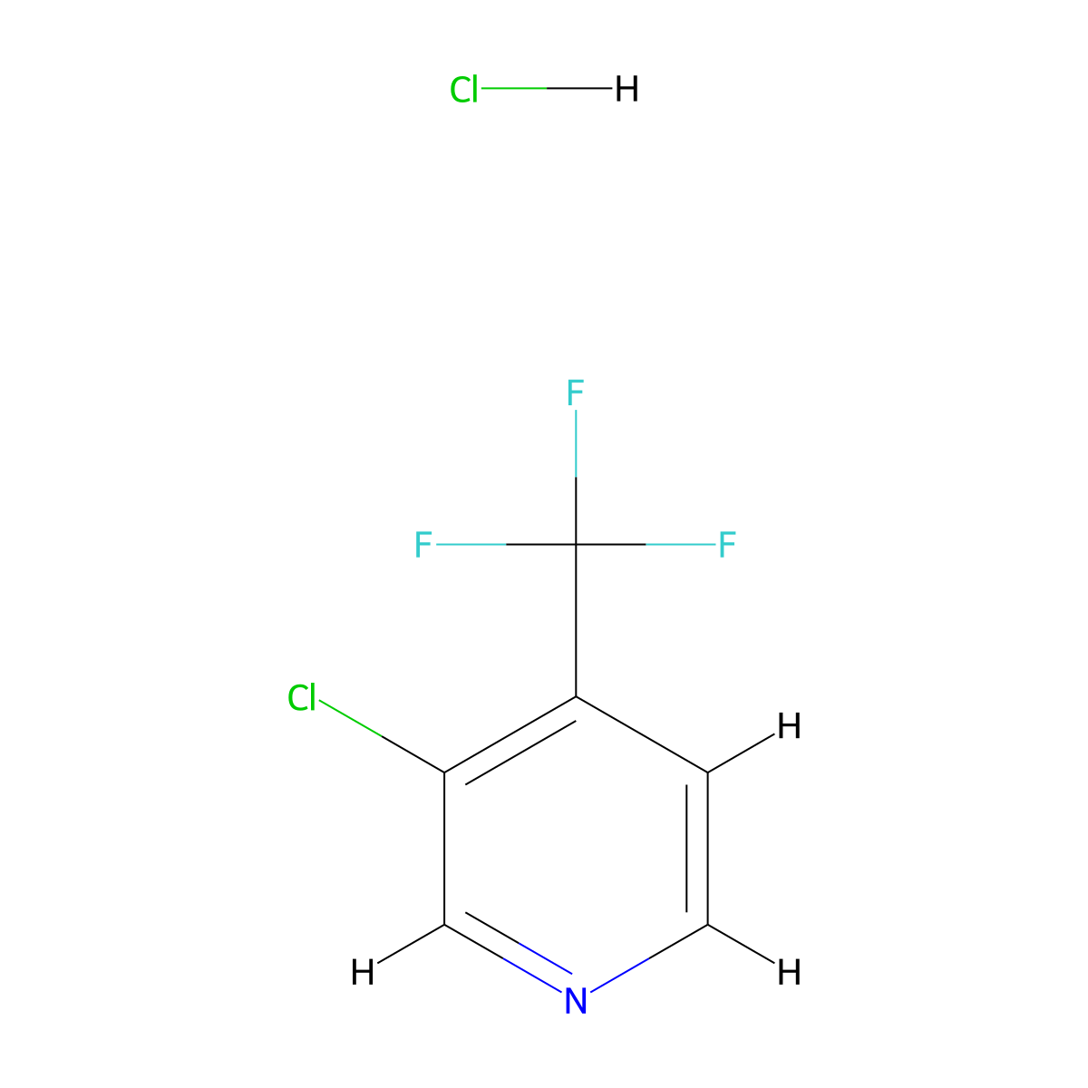 3-Chloro-4-(trifluoromethyl)pyridine hydrochloride molecular structure, CAS 1234984-99-6