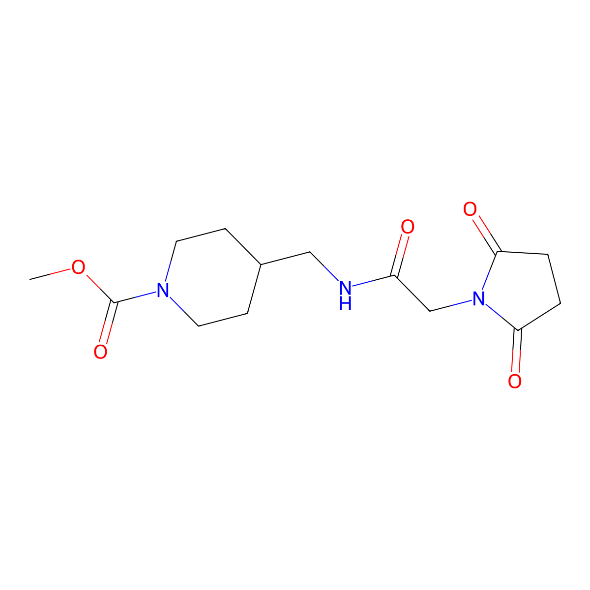 Methyl 4-{[2-(2,5-dioxopyrrolidin-1-YL)acetamido]methyl}piperidine-1-carboxylate molecular structure, CAS 1234994-28-5
