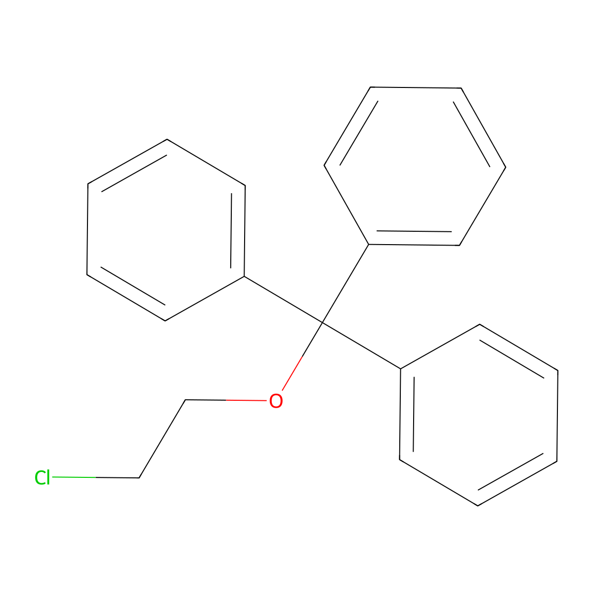 2-Chloroethyl trityl ether molecular structure, CAS 1235-23-0