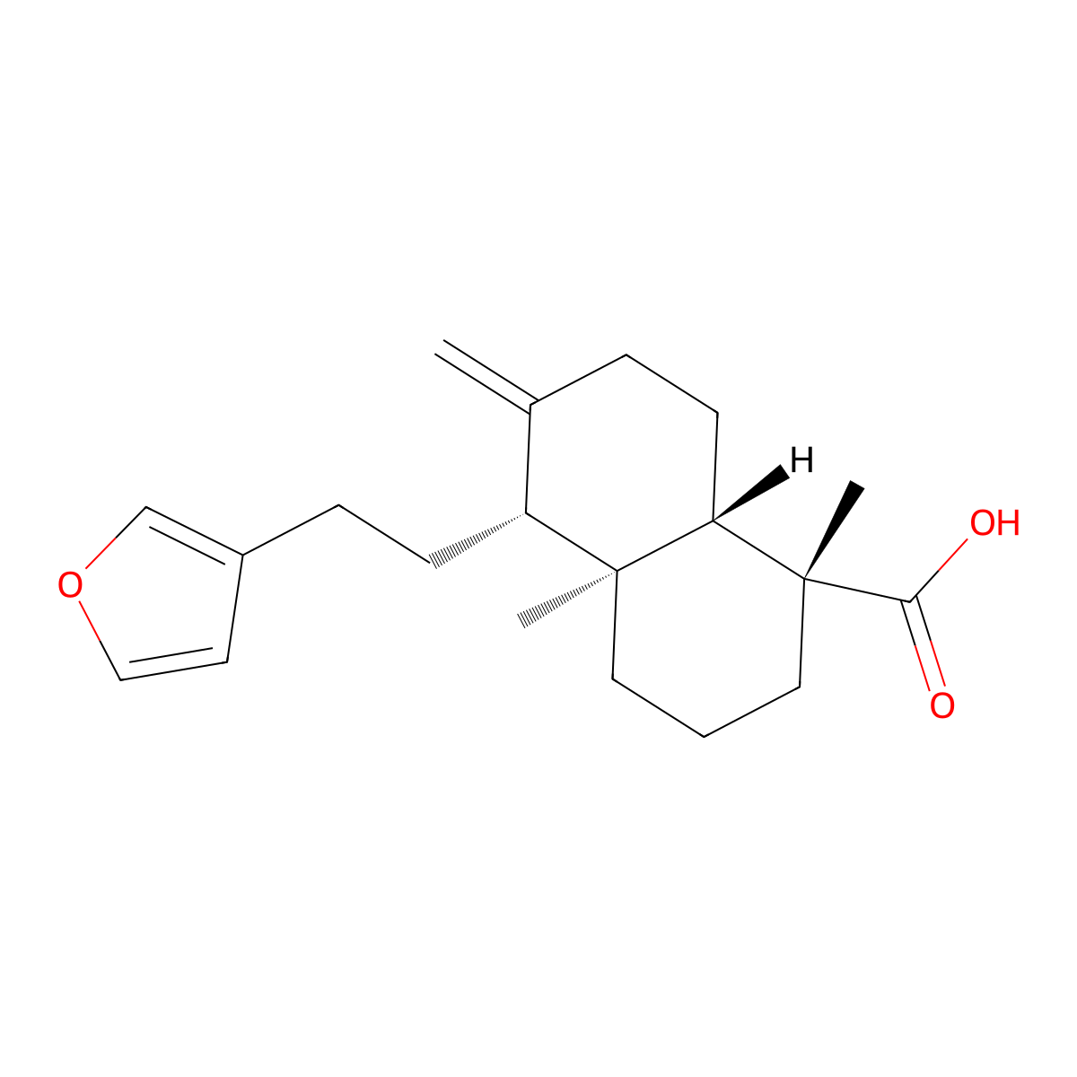Daniellic acid molecular structure, CAS 1235-77-4