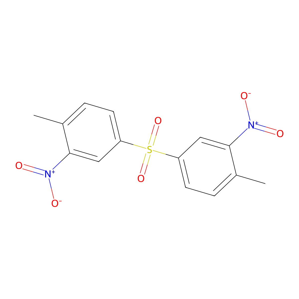 1,1'-Sulfonylbis(4-methyl-3-nitrobenzene) molecular structure, CAS 1235-89-8