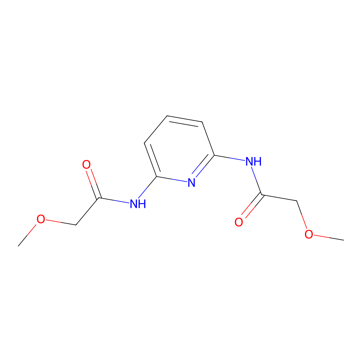 2-methoxy-N-{6-[(methoxyacetyl)amino]-2-pyridinyl}acetamide molecular structure, CAS 123501-34-8