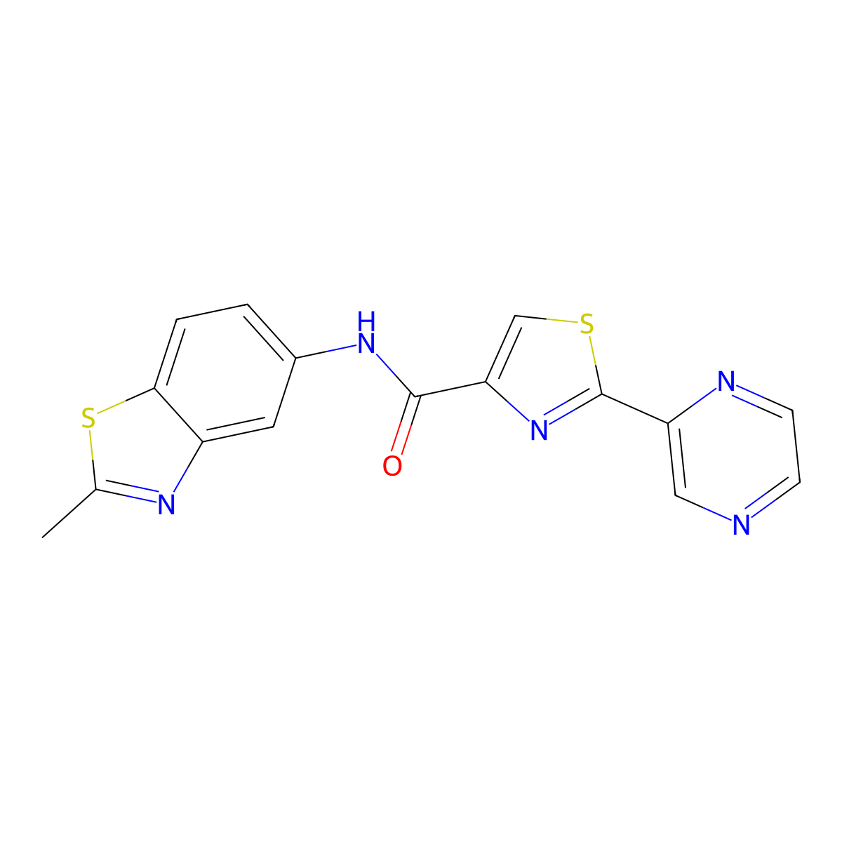 N-(2-methylbenzo[d]thiazol-5-yl)-2-(pyrazin-2-yl)thiazole-4-carboxamide molecular structure, CAS 1235015-93-6