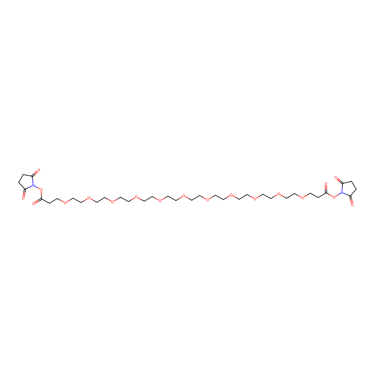 Bis-PEG11-NHS Ester molecular structure, CAS 123502-57-8