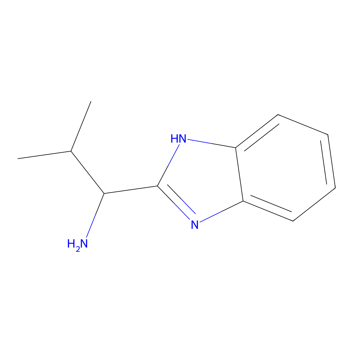 (R)-1-(1H-Benzimidazol-2-yl)-2-methylpropylamine molecular structure, CAS 1235024-08-4