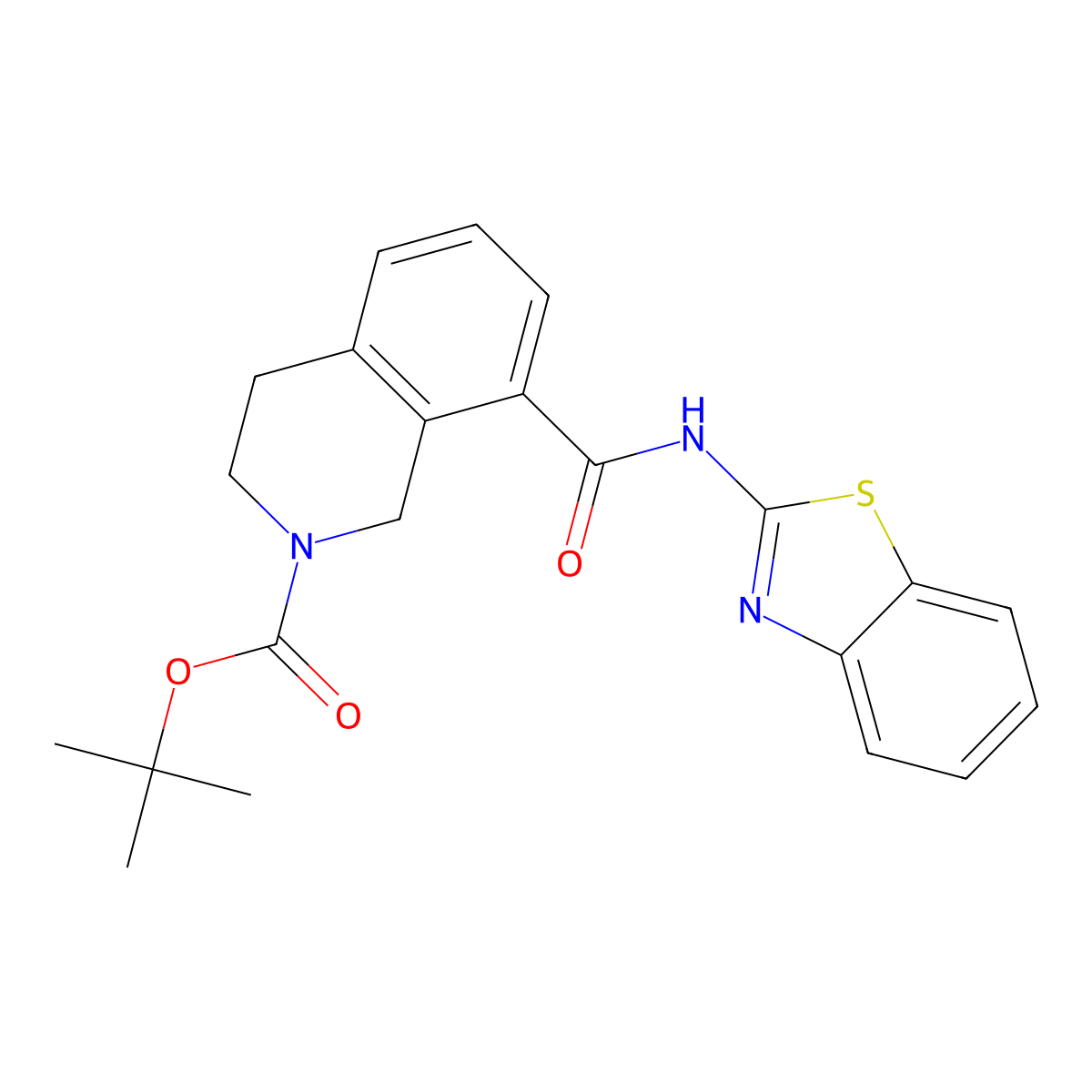 tert-butyl 8-(benzo[d]thiazol-2-ylcarbamoyl)-3,4-dihydroisoquinoline-2(1H)-carboxylate molecular structure, CAS 1235034-71-5