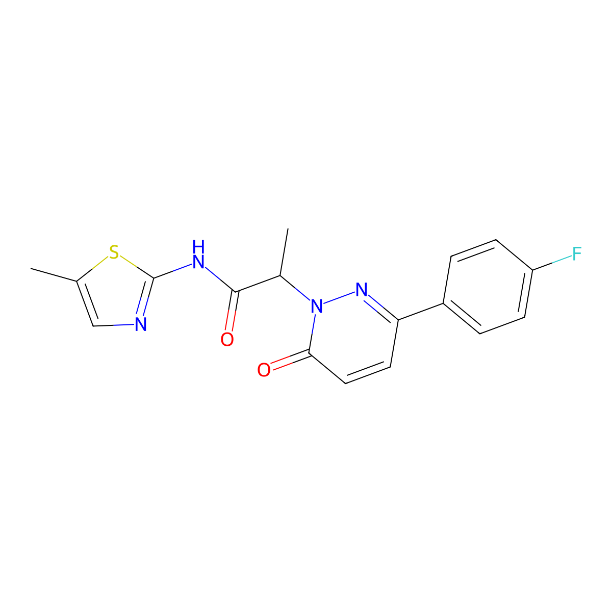 2-(3-(4-fluorophenyl)-6-oxopyridazin-1(6H)-yl)-N-(5-methylthiazol-2-yl)propanamide molecular structure, CAS 1235037-18-9