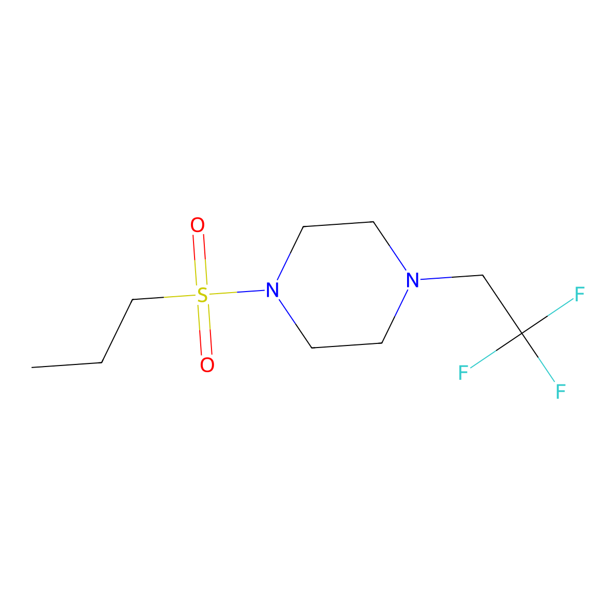 1-(Propylsulfonyl)-4-(2,2,2-trifluoroethyl)piperazine molecular structure, CAS 1235040-59-1