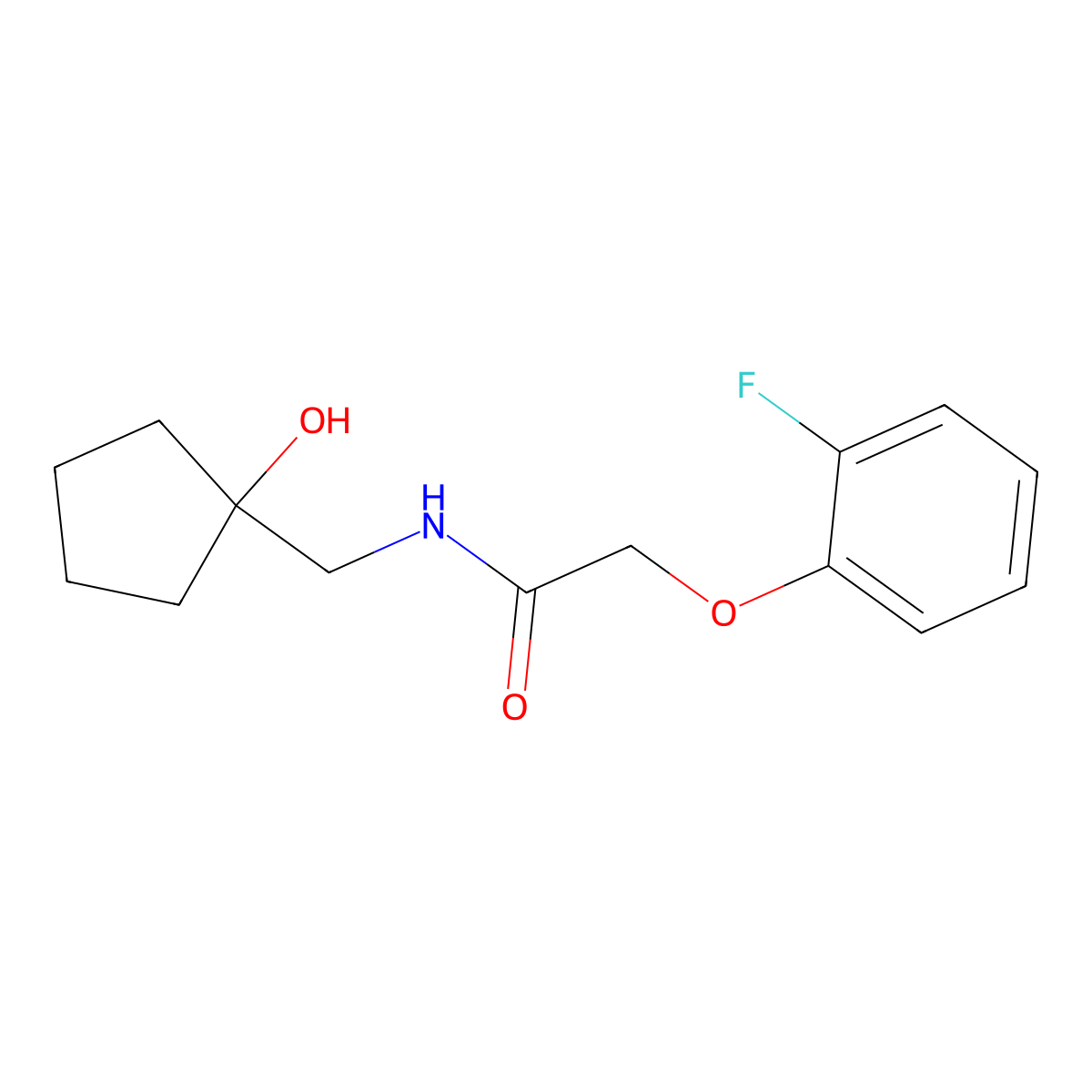 2-(2-fluorophenoxy)-N-[(1-hydroxycyclopentyl)methyl]acetamide molecular structure, CAS 1235048-78-8