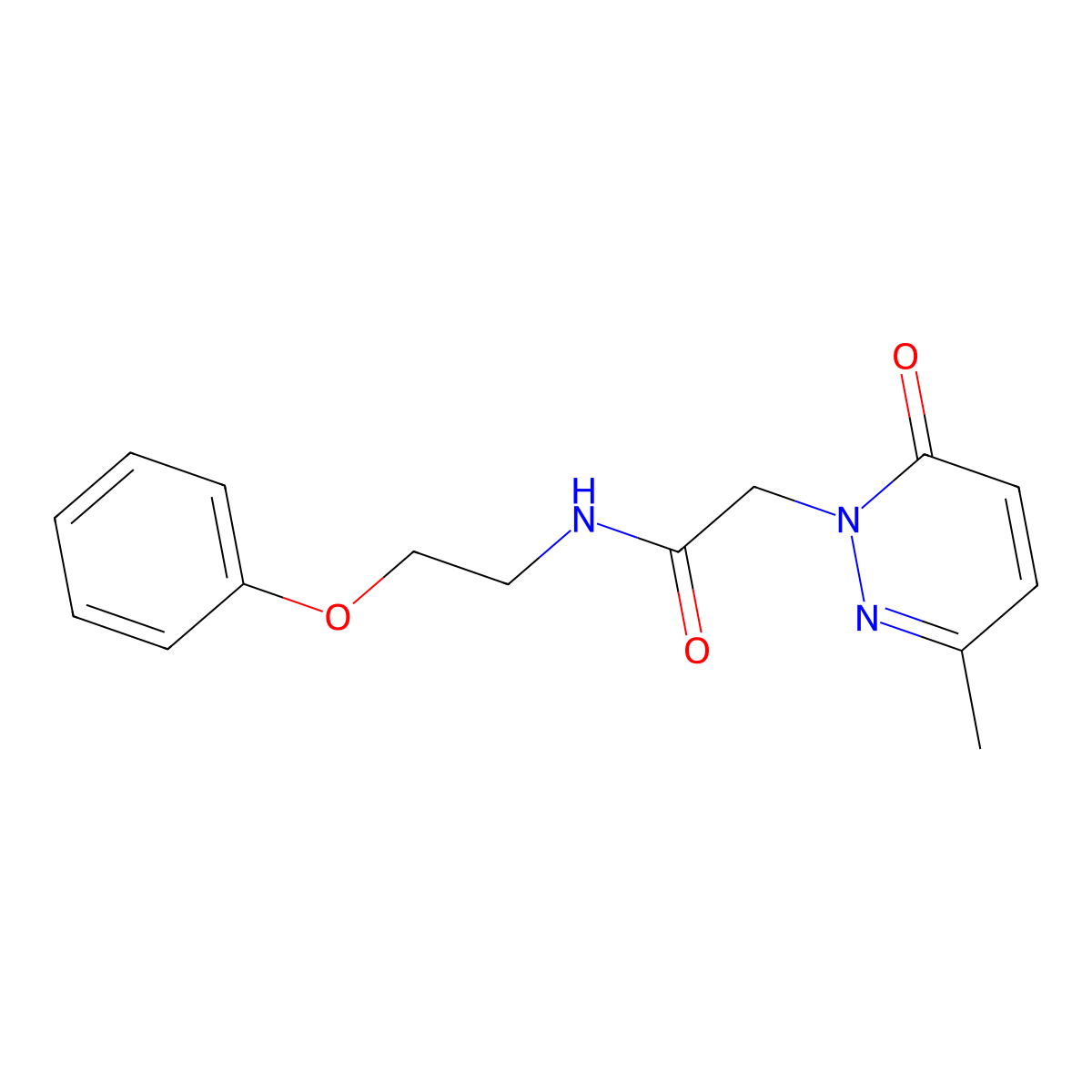2-(3-methyl-6-oxopyridazin-1(6H)-yl)-N-(2-phenoxyethyl)acetamide molecular structure, CAS 1235049-19-0