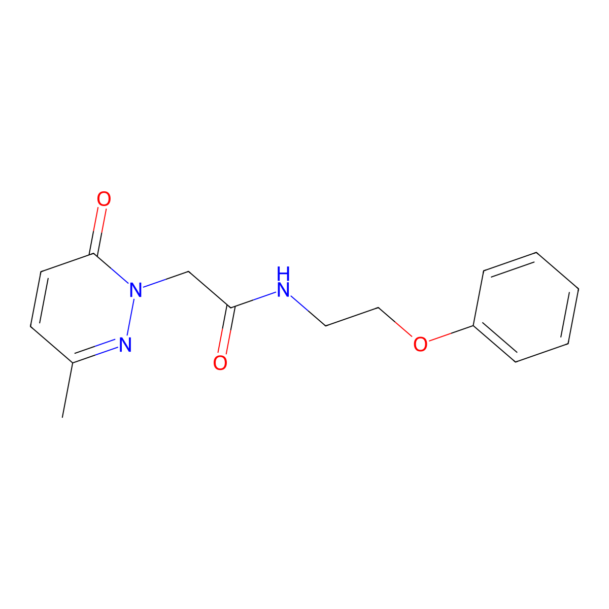 2-(3-methyl-6-oxopyridazin-1(6H)-yl)-N-(2-phenoxyethyl)acetamide molecular structure, CAS 1235049-19-0