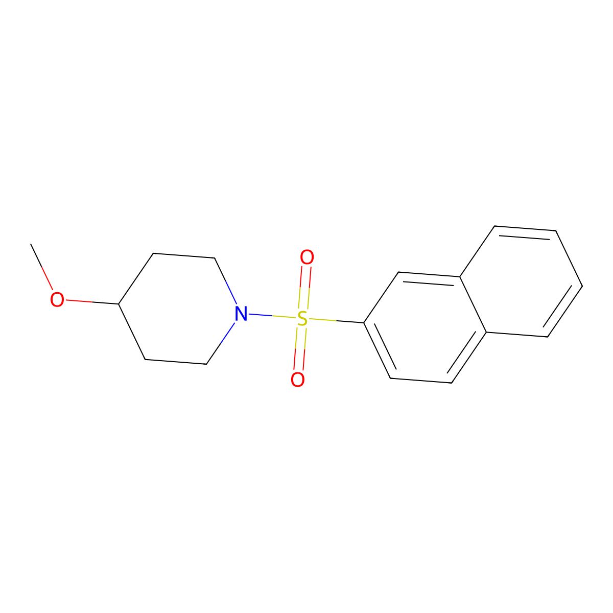 4-Methoxy-1-(naphthalen-2-ylsulfonyl)piperidine molecular structure, CAS 1235050-58-4