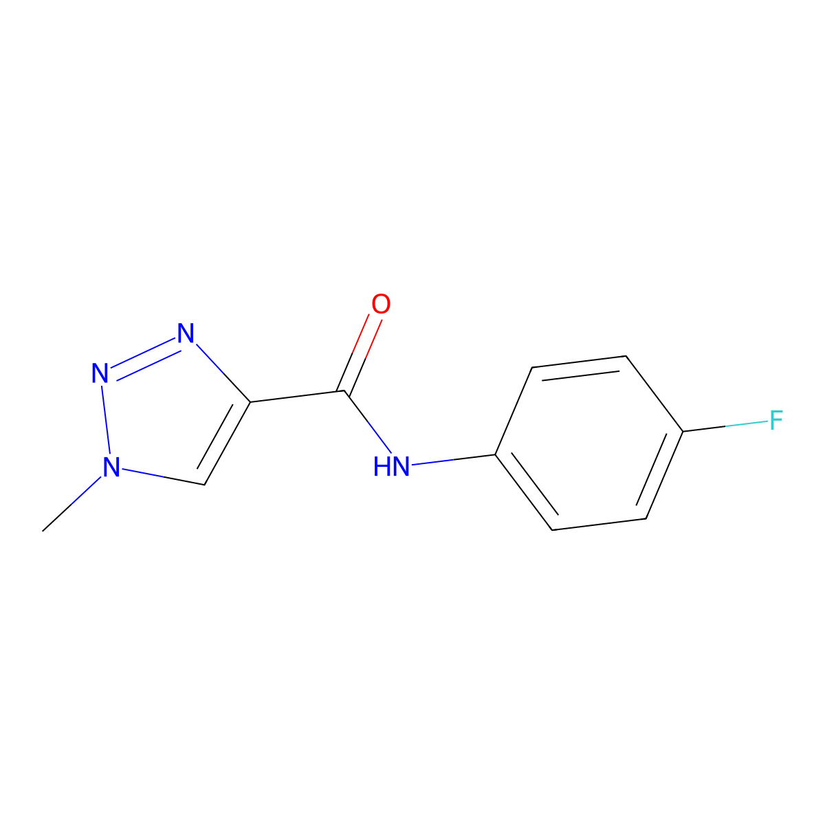 N-(4-fluorophenyl)-1-methyl-1H-1,2,3-triazole-4-carboxamide molecular structure, CAS 1235050-95-9