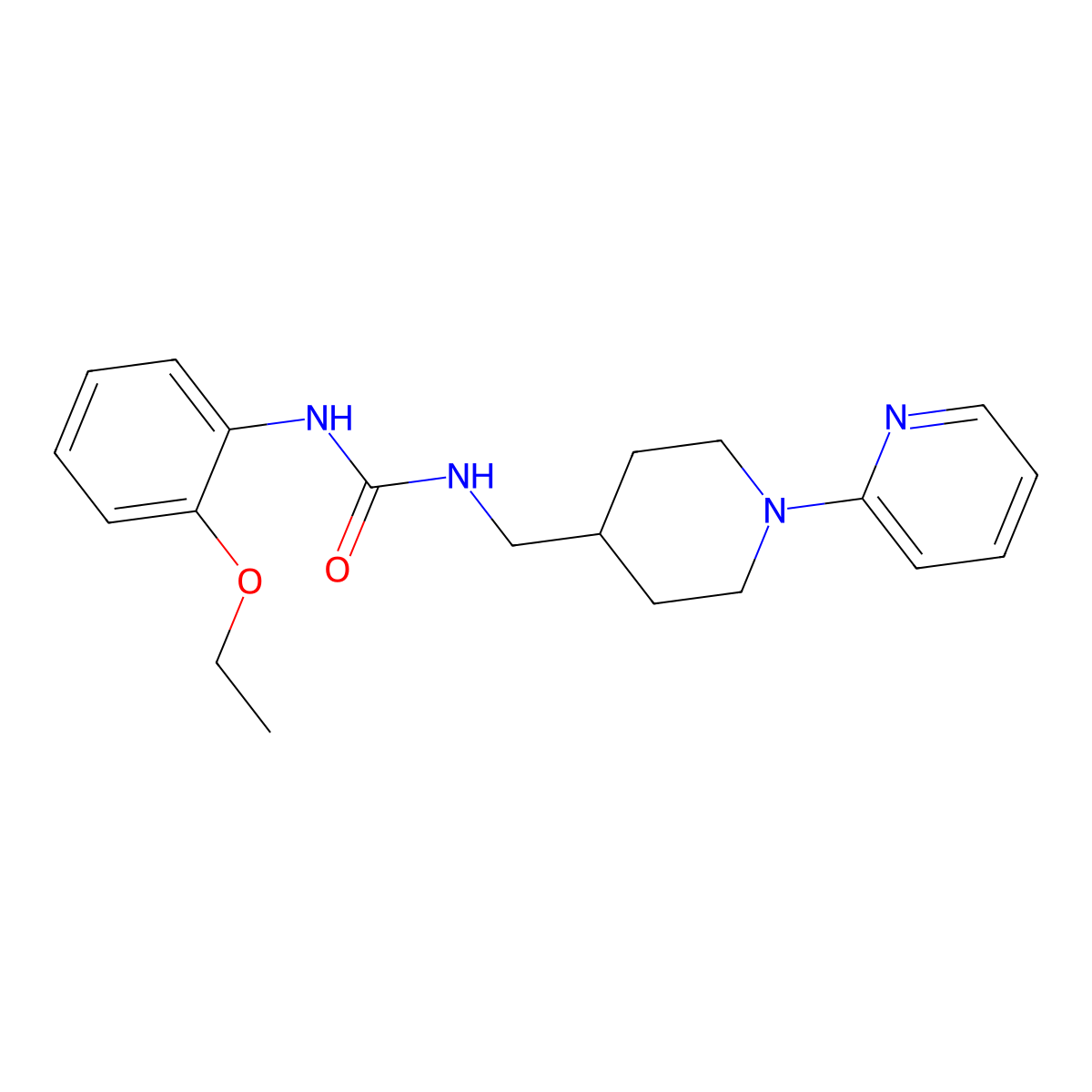 1-(2-Ethoxyphenyl)-3-((1-(pyridin-2-yl)piperidin-4-yl)methyl)urea molecular structure, CAS 1235057-62-1