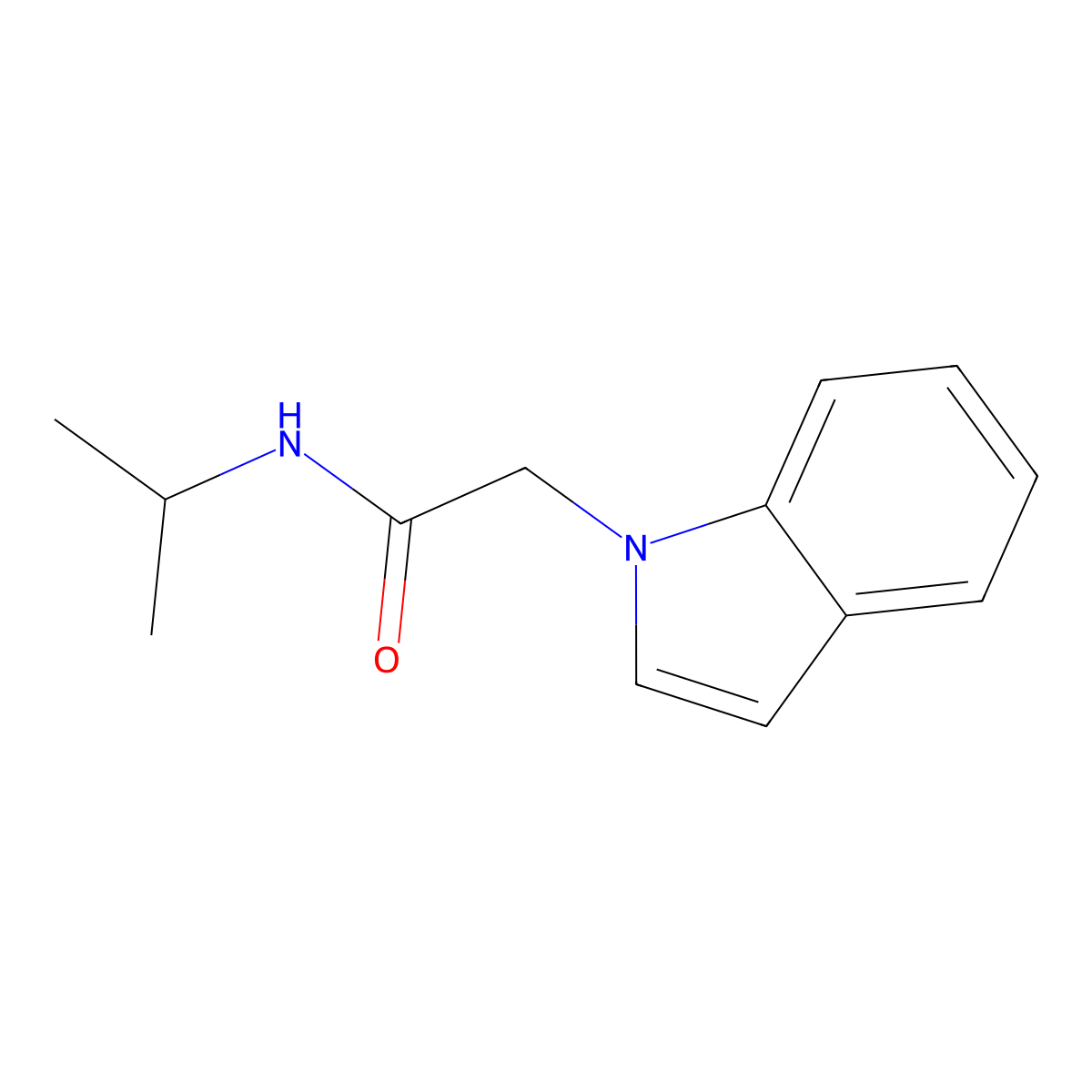 2-(1H-indol-1-yl)-N-isopropylacetamide molecular structure, CAS 1235058-22-6