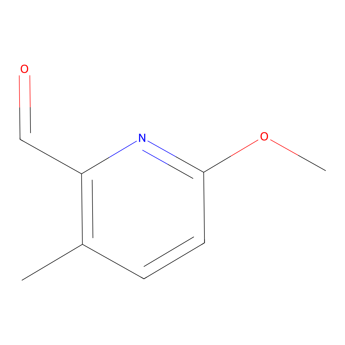 6-Methoxy-3-methylpyridine-2-carbaldehyde molecular structure, CAS 123506-64-9