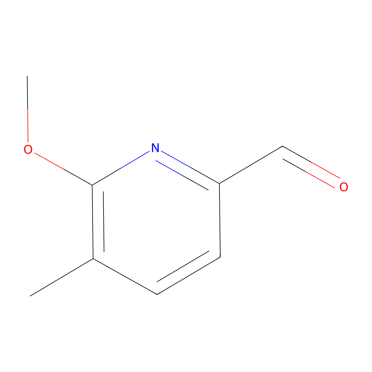 6-Methoxy-5-methyl-2-pyridinecarboxaldehyde molecular structure, CAS 123506-65-0