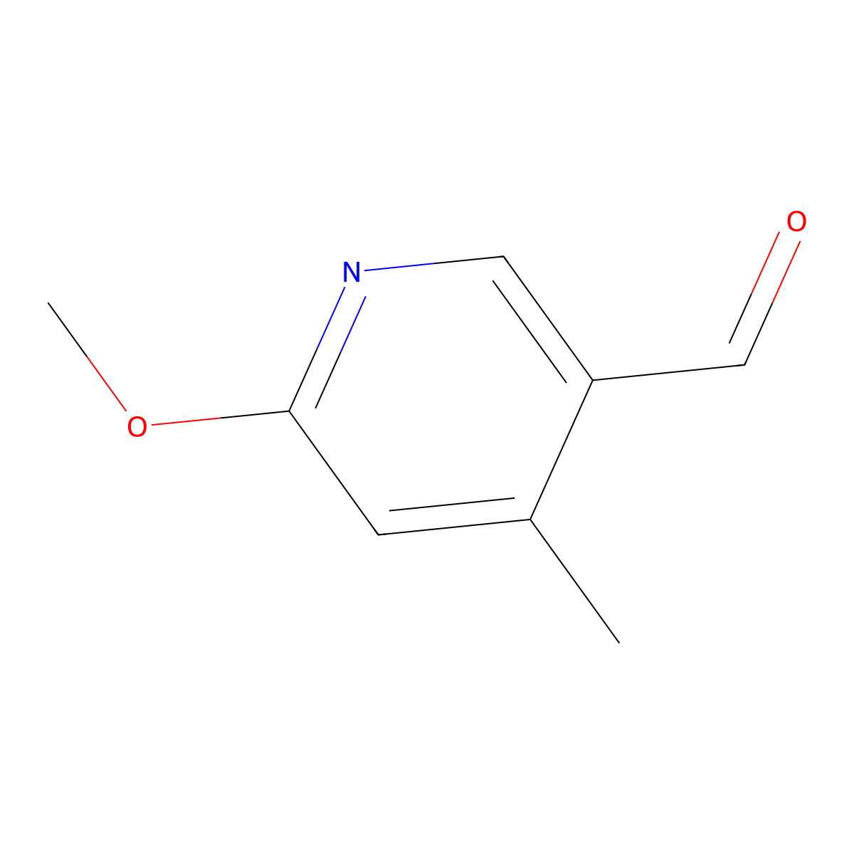 6-Methoxy-4-methylpyridine-3-carbaldehyde molecular structure, CAS 123506-66-1