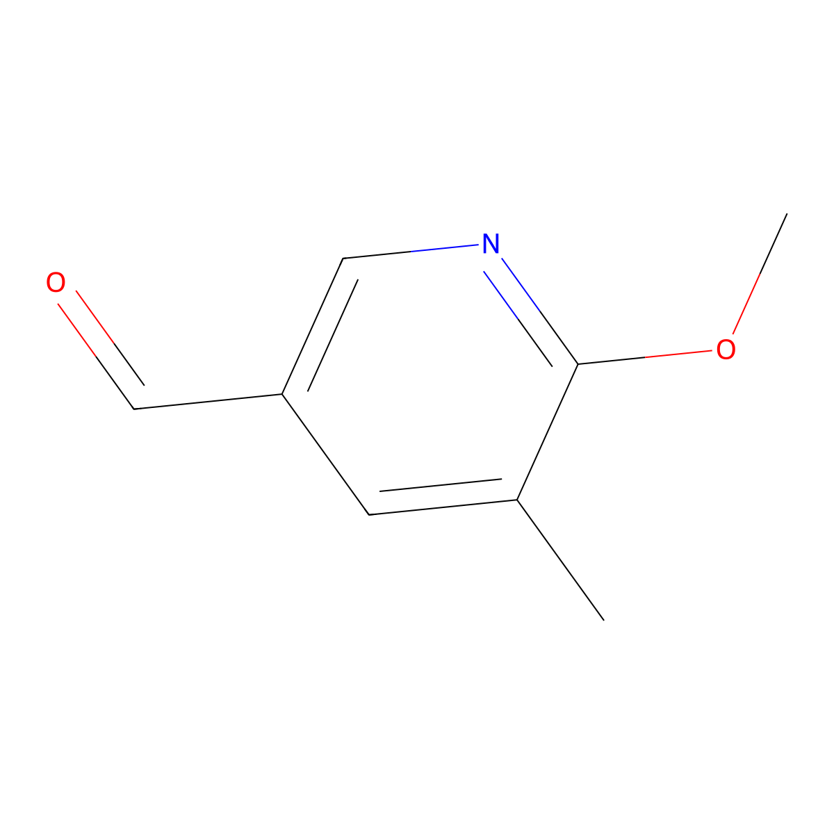 6-Methoxy-5-methylpyridine-3-carbaldehyde molecular structure, CAS 123506-67-2