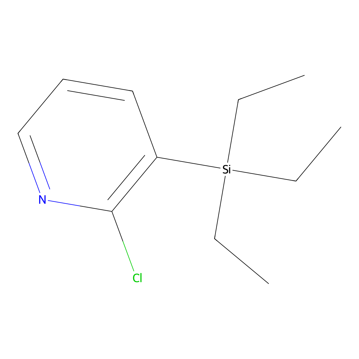 2-Chloro-3-(triethylsilyl)pyridine molecular structure, CAS 123506-74-1