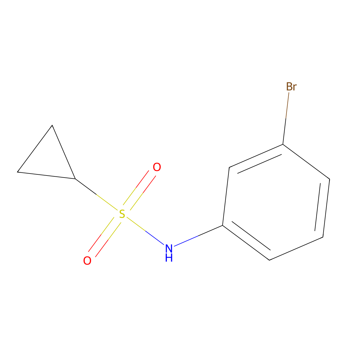 N-(3-bromophenyl)cyclopropanesulfonamide molecular structure, CAS 1235063-43-0