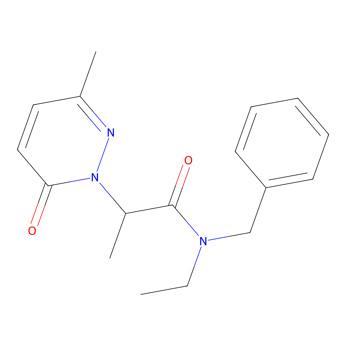 N-benzyl-N-ethyl-2-(3-methyl-6-oxopyridazin-1(6H)-yl)propanamide molecular structure, CAS 1235067-67-0