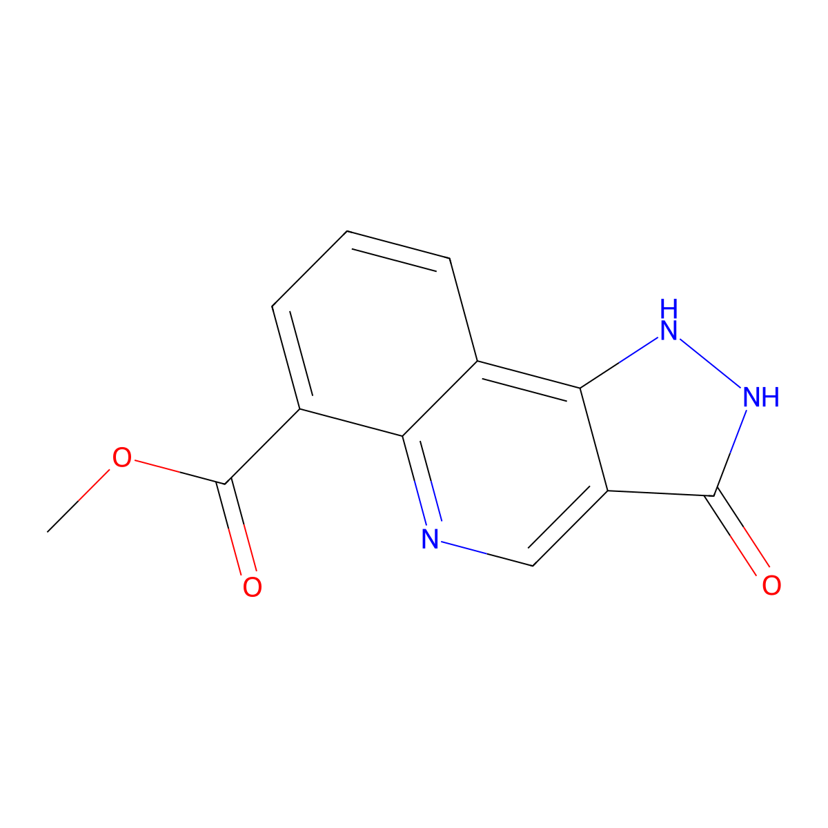 methyl 3-oxo-2,3-dihydro-1H-pyrazolo[4,3-c]quinoline-6-carboxylate molecular structure, CAS 1235069-46-1