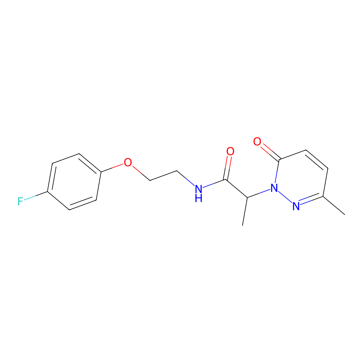 N-(2-(4-fluorophenoxy)ethyl)-2-(3-methyl-6-oxopyridazin-1(6H)-yl)propanamide molecular structure, CAS 1235074-66-4
