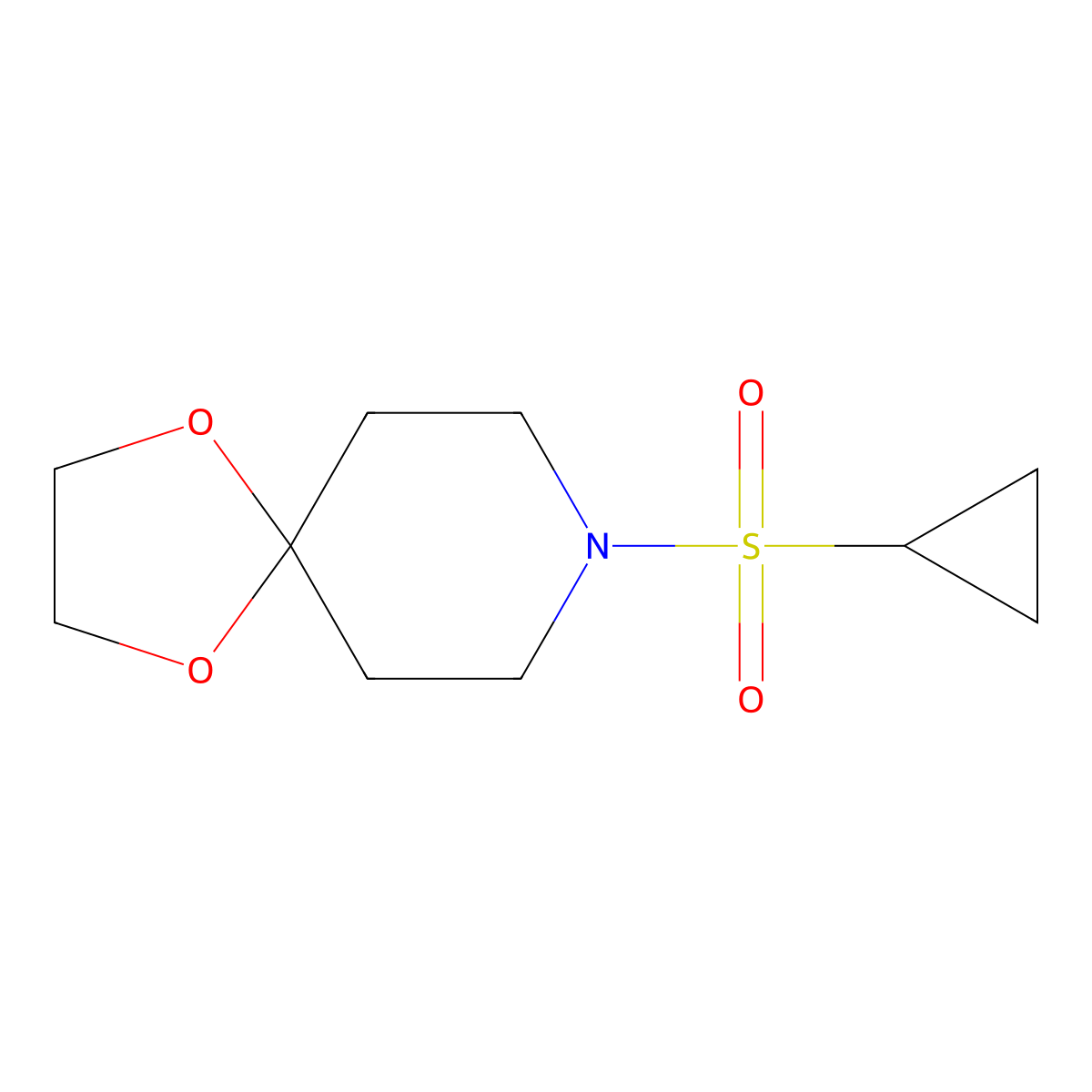 8-(Cyclopropylsulfonyl)-1,4-dioxa-8-azaspiro[4.5]decane molecular structure, CAS 1235077-59-4