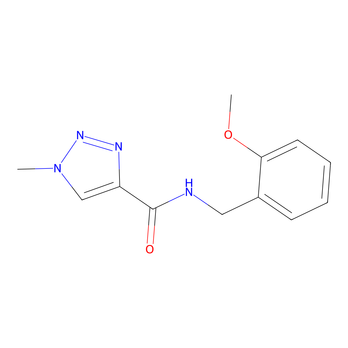N-(2-methoxybenzyl)-1-methyl-1H-1,2,3-triazole-4-carboxamide molecular structure, CAS 1235079-38-5