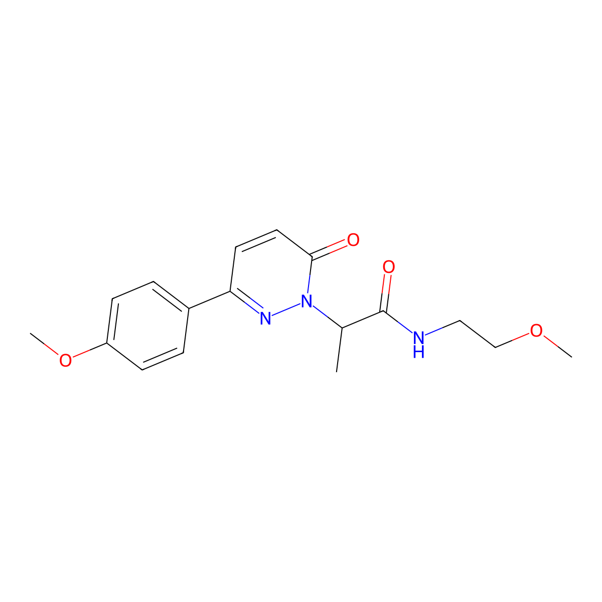 N-(2-methoxyethyl)-2-(3-(4-methoxyphenyl)-6-oxopyridazin-1(6H)-yl)propanamide molecular structure, CAS 1235083-37-0