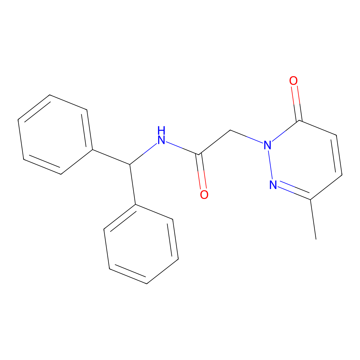 N-benzhydryl-2-(3-methyl-6-oxopyridazin-1(6H)-yl)acetamide molecular structure, CAS 1235087-07-6